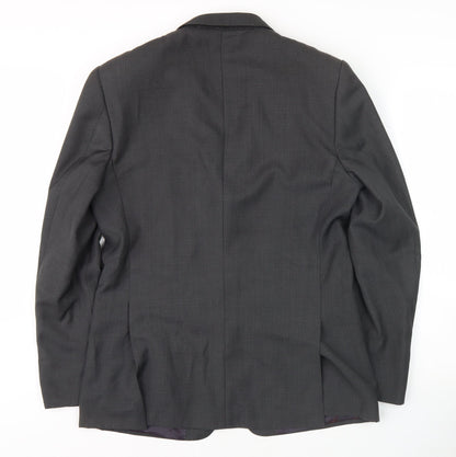 Bernini Men's Grey Single-Breasted Blazer Jacket