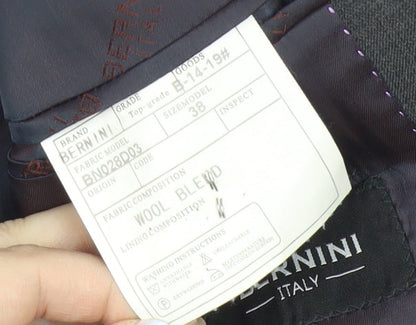 Bernini Men's Grey Single-Breasted Blazer Jacket
