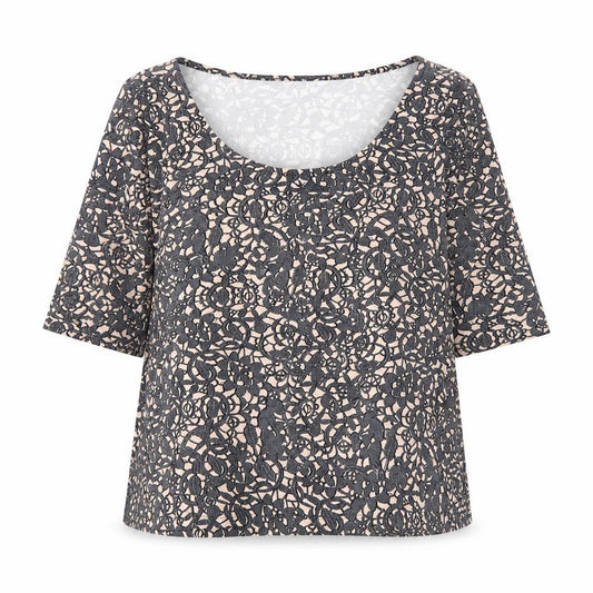 Front view of Dorothy Perkins Women's Floral Lace Top, size 16, Multicoloured