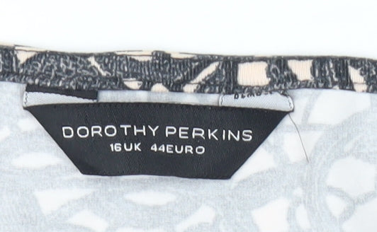 Womens UK Size 16 Dorothy Perkins Multicoloured Basic T-Shirt