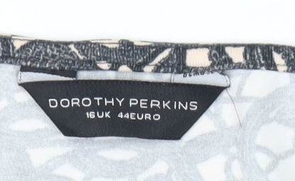 Womens UK Size 16 Dorothy Perkins Multicoloured Basic T-Shirt