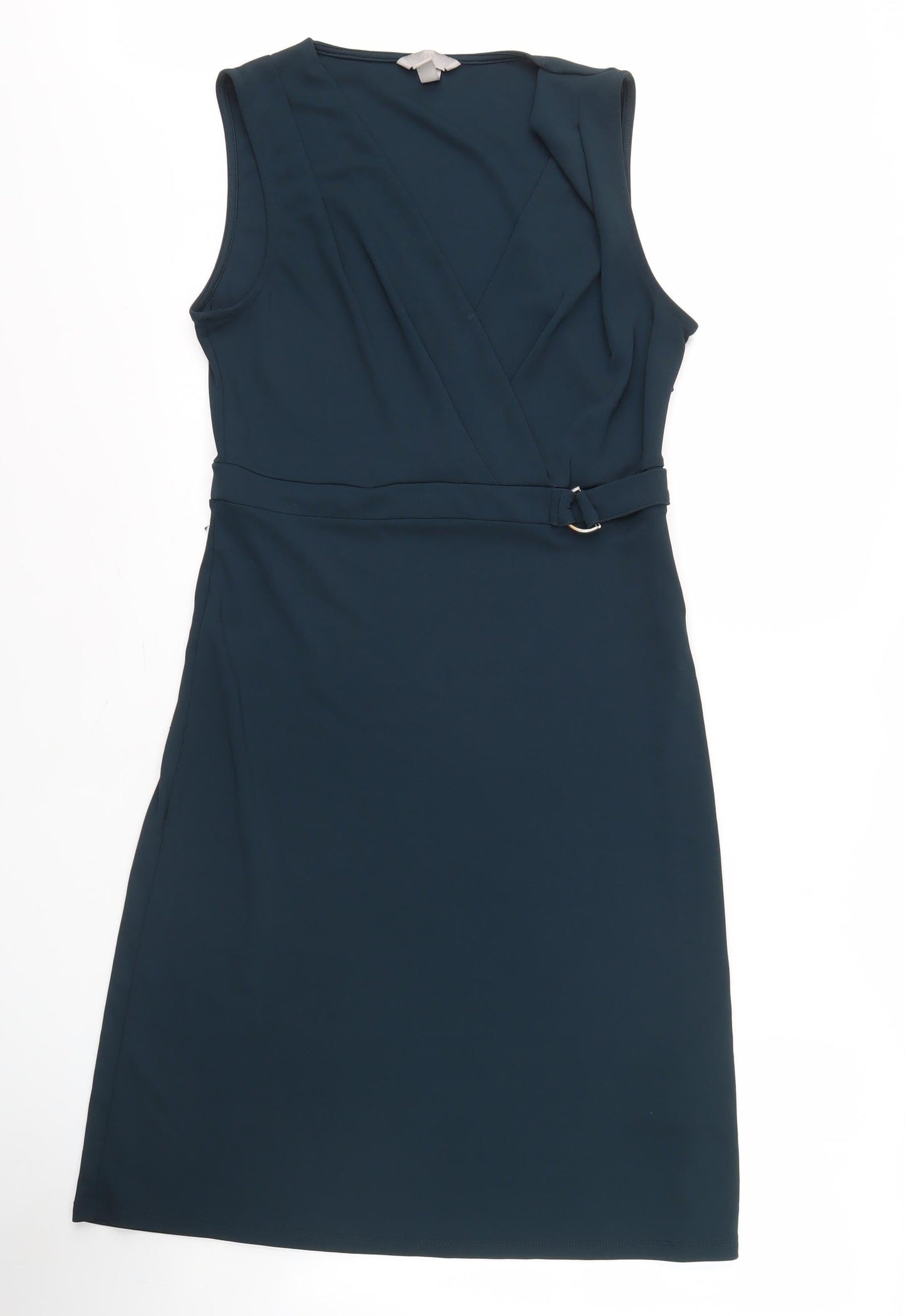 H&M Women's Blue Sleeveless Sheath Dress M