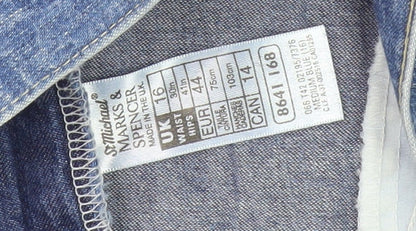 Marks and Spencer Womens Blue Denim Shorts Size 6