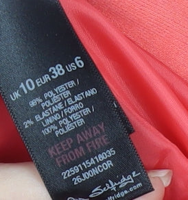 Miss Selfridge Women's Orange Blazer Size 10