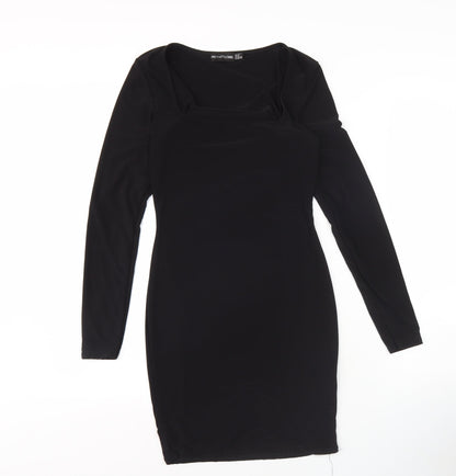 PrettyLittleThing Women’s Black Bodycon Dress UK 12