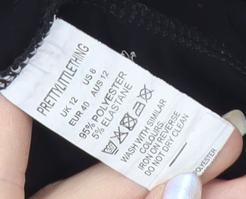 PrettyLittleThing Women’s Black Bodycon Dress UK 12