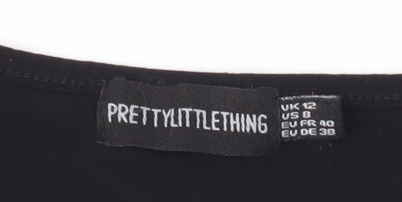 PrettyLittleThing Women’s Black Bodycon Dress UK 12