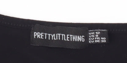 PrettyLittleThing Women’s Black Bodycon Dress UK 12