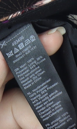 Monsoon Women's Floral Blazer, Size 12, Black