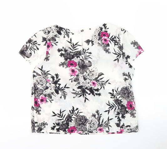 Womens UK Size 12 David Emanuel Multicoloured Basic Blouse