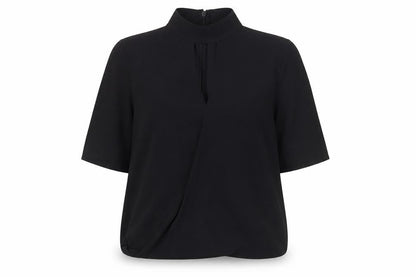 Boohoo Women's Black High Neck Blouse, Size 10