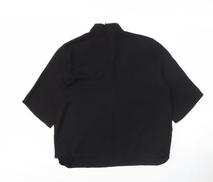 Boohoo Women's Black High Neck Blouse, Size 10