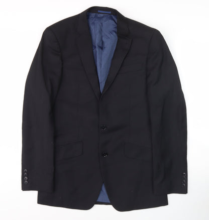 Next Men's Black Blazer, 38, Notch Lapel