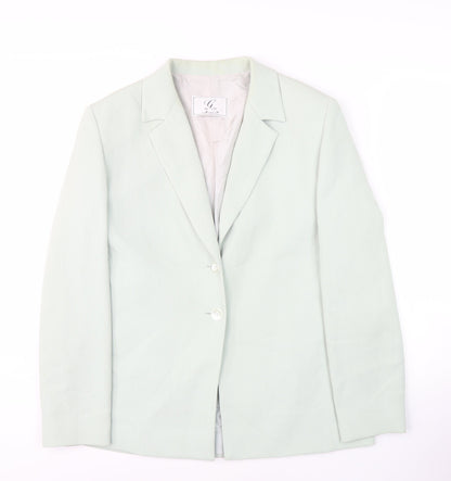 Womens UK Size 12 Gold by Michael H Regular Green Blazer