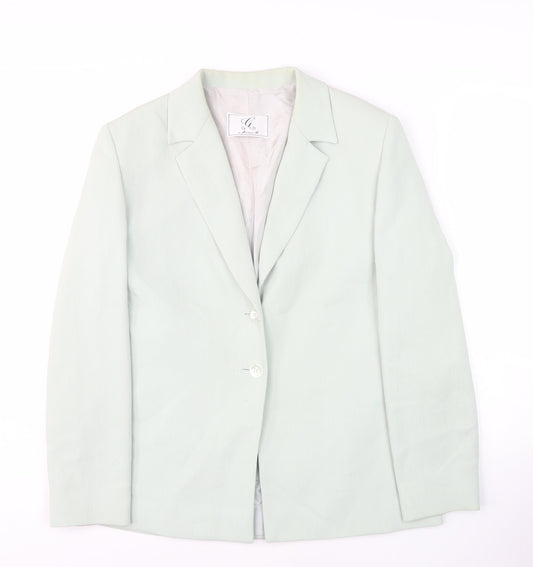 Womens UK Size 12 Gold by Michael H Regular Green Blazer