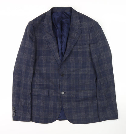 Mens UK Size 40 River Island Regular Blue Suit Jacket