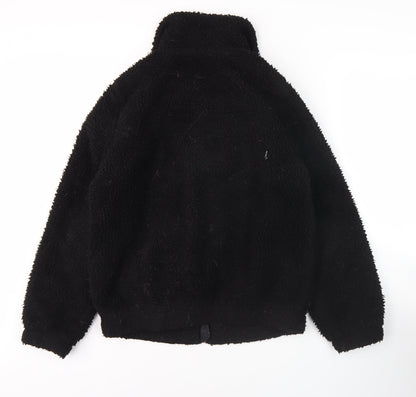 915 Generation Girls Black Fleece Jacket, Age 14-15, Polyester, Lined