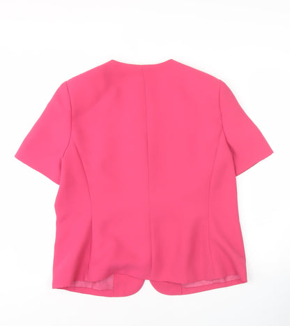 Victoria Layne Women's Pink V-Neck Blouse, Size 16, Casual