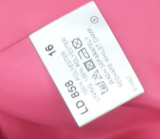 Victoria Layne Women's Pink V-Neck Blouse, Size 16, Casual