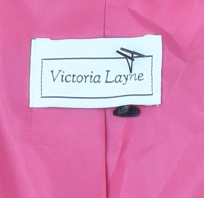 Victoria Layne Women's Pink V-Neck Blouse, Size 16, Casual