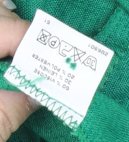 Modiamo Women's Green Button-Up Shirt Size 14