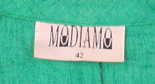Modiamo Women's Green Button-Up Shirt Size 14