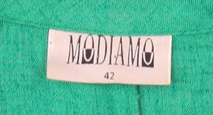 Modiamo Women's Green Button-Up Shirt Size 14