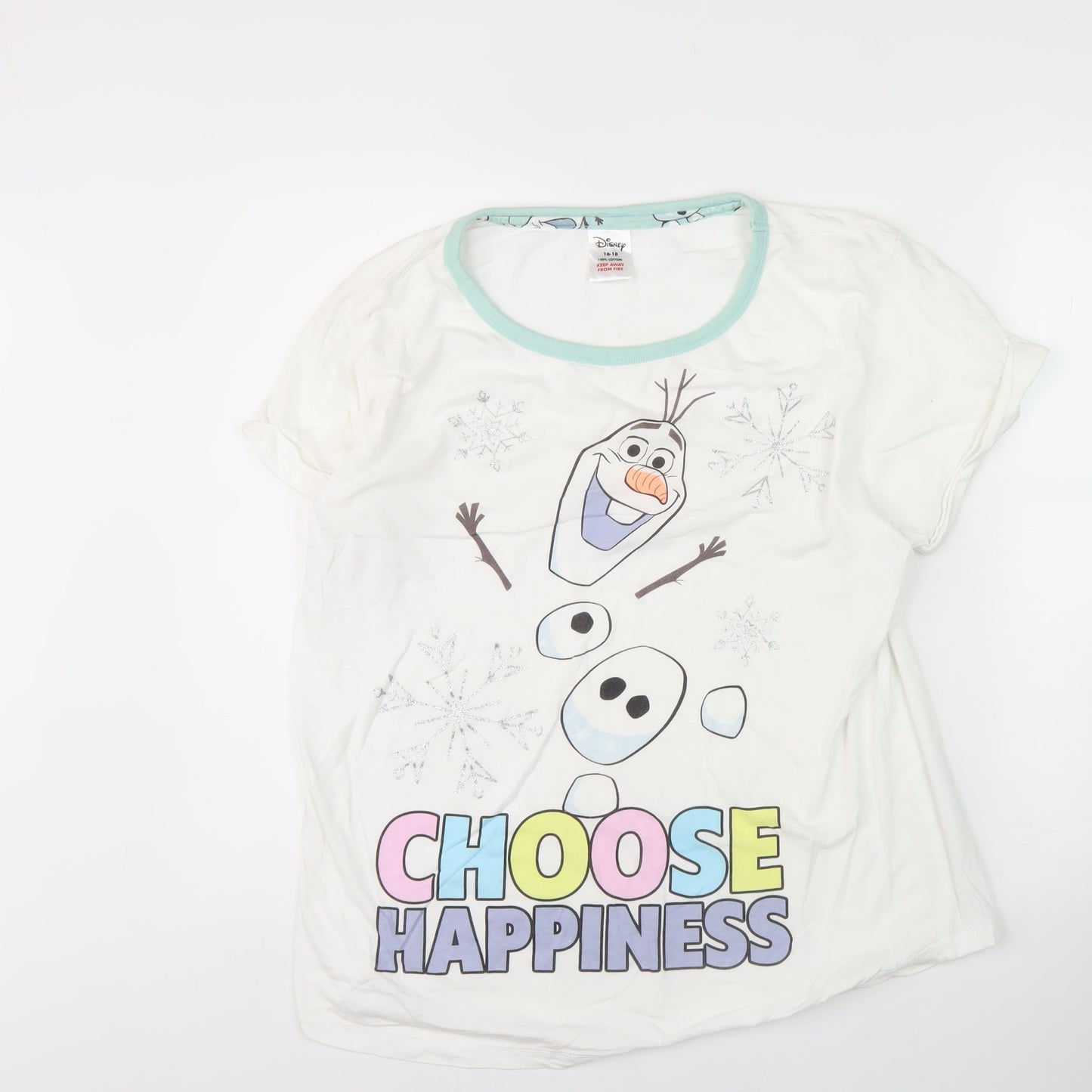 Disney Frozen Nightshirt Women White Size 16-18