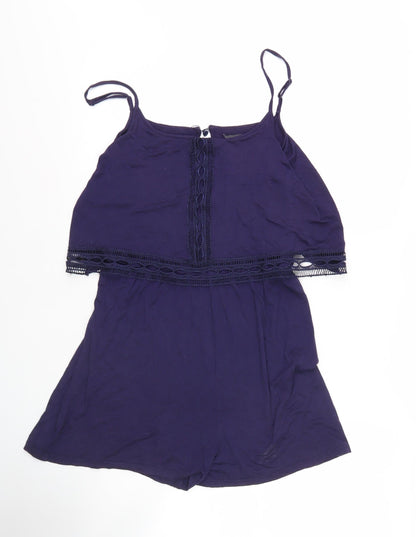 Dorothy Perkins Women's Purple Playsuit, Size 10, Casual Summer