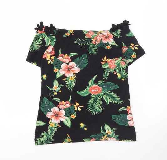Womens UK Size 10 Dorothy Perkins Black Basic Blouse