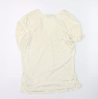 Gap Women's Ivory V-Neck Blouse M