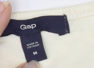 Gap Women's Ivory V-Neck Blouse M