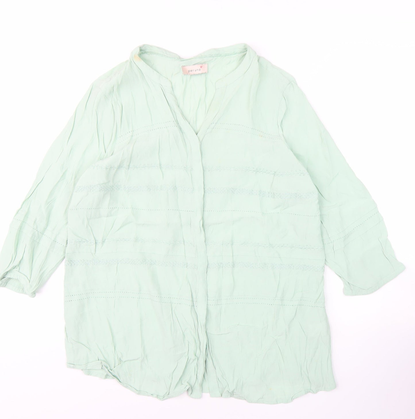 Womens UK Size 20 Marks and Spencer Green Basic Blouse