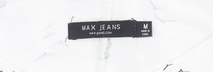 Max Jeans Women’s White Tank, Size M, Summer Top