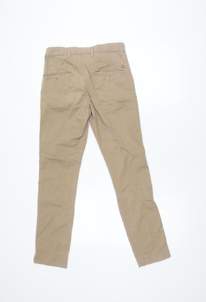 Mens UK Size S Celio Slim Fit Chino Beige Trousers
