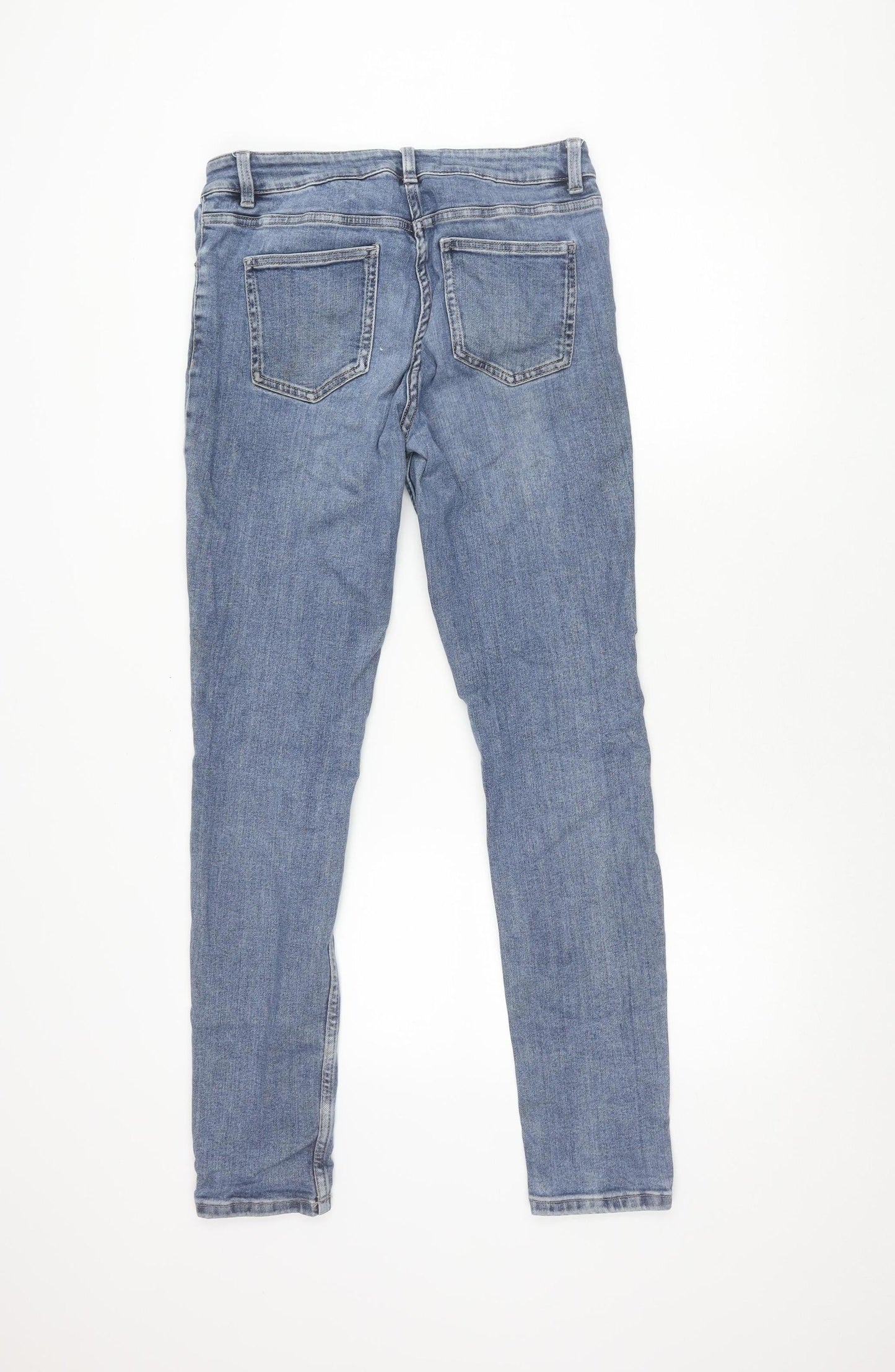 Next Women Blue Skinny Jeans UK Size 12 Long Denim