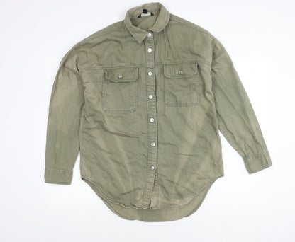 Next Men’s Green Cotton Button-Up Shirt, Size S