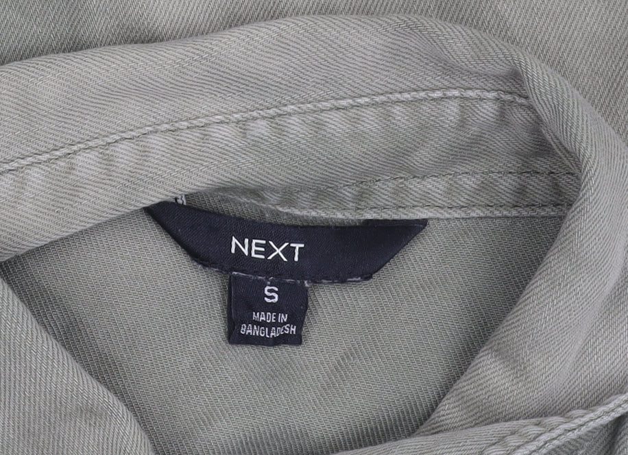 Next Men’s Green Cotton Button-Up Shirt, Size S