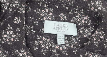 Laura Ashley Women's Grey Floral Shirt Dress Size 10