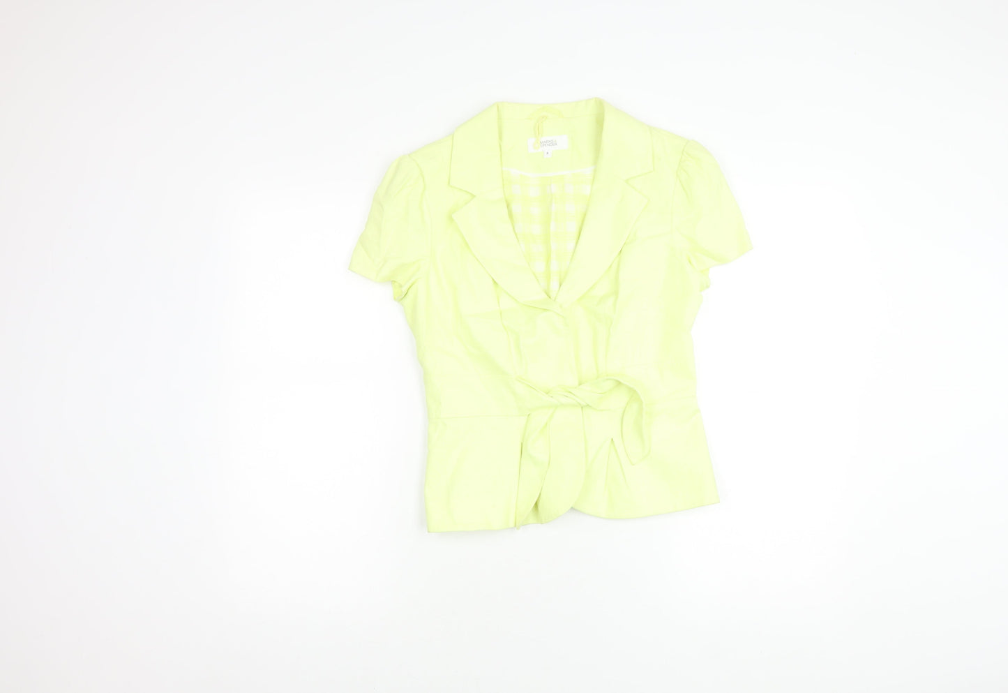 Womens UK Size 8 Marks and Spencer Yellow Basic Blouse