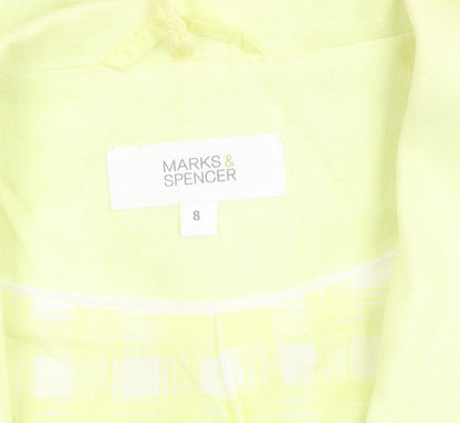 Womens UK Size 8 Marks and Spencer Yellow Basic Blouse