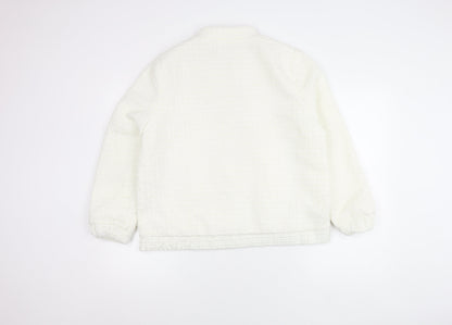 M&Co Women's White Polyester Jacket Size 16