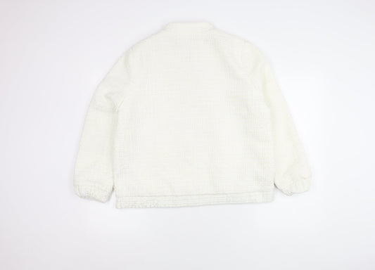 M&Co Women's White Polyester Jacket Size 16