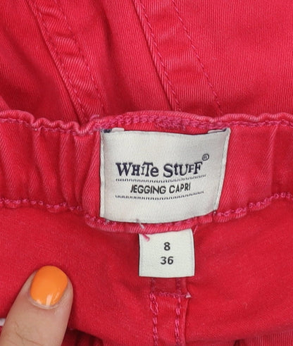 Womens UK Size 8 White Stuff  Jegging Capri Red Jeans