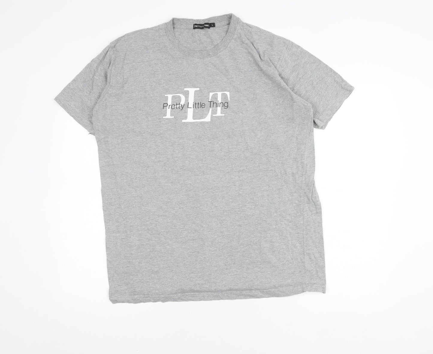 PrettyLittleThing Women’s Grey T-Shirt L Casual