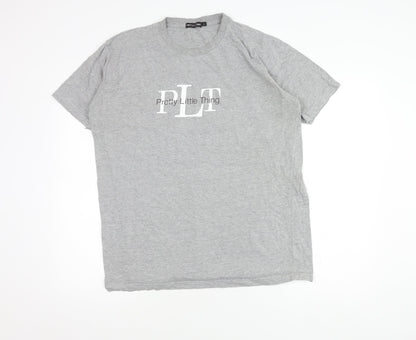 PrettyLittleThing Women’s Grey T-Shirt L Casual