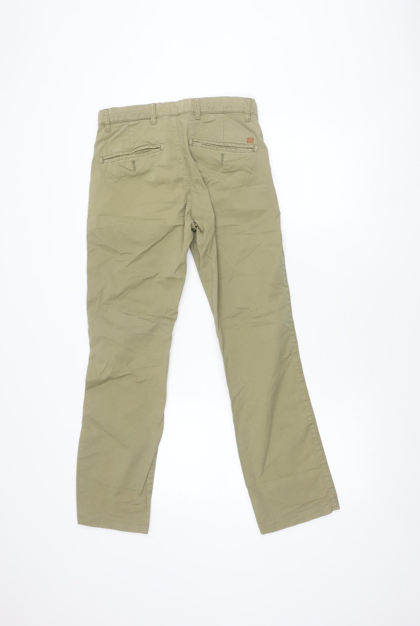 Mens UK Size S Celio Regular Fit Chino Green Trousers