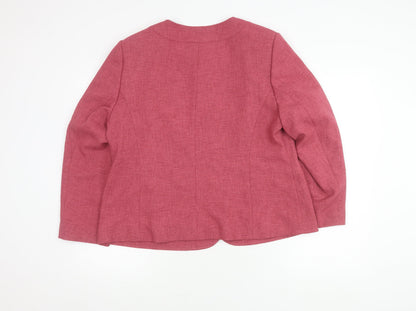 Eastex Women's Pink Buttoned Blazer, Size 18, Autumn Style