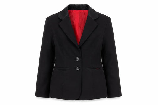 Red Horse Girls Black Polyester Jacket Size 10