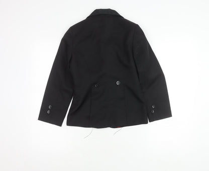 Red Horse Girls Black Polyester Jacket Size 10